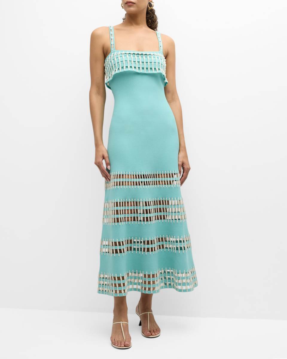 Priscilla Crochet Midi A-Line Dress